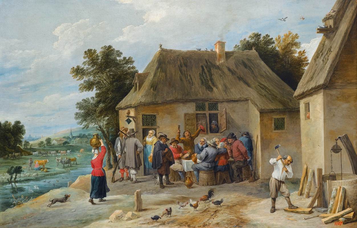 Countryside Inn with Revellers