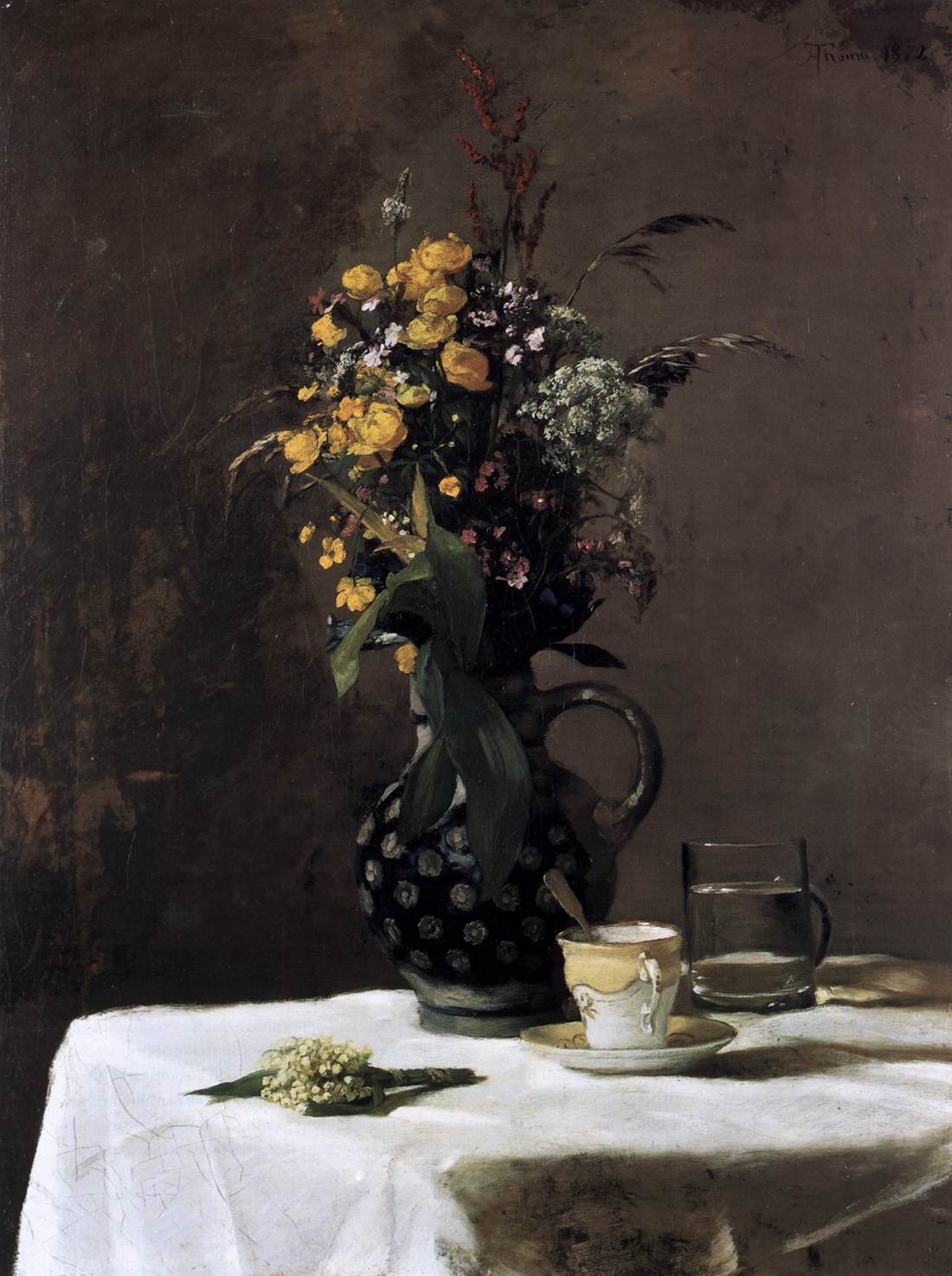 Wildflowers with Porcelain Cup