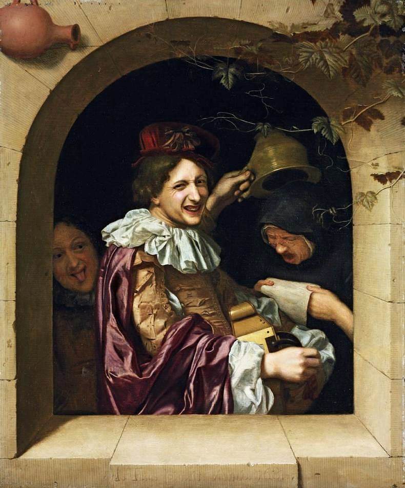 Hurdy-Gurdy Player with an Old Woman