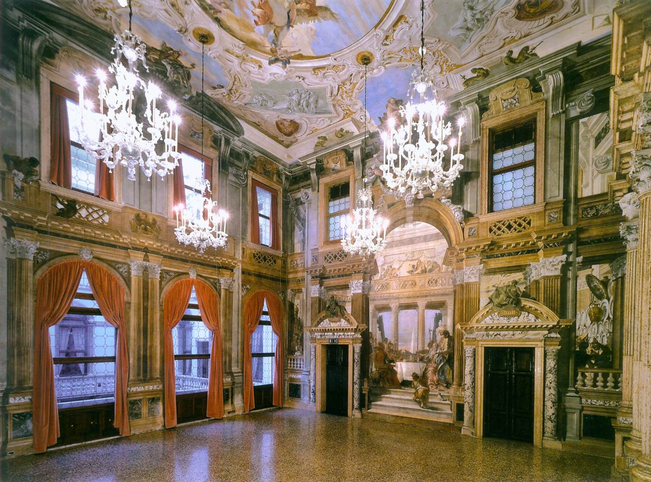 View of the ballroom toward the east wall