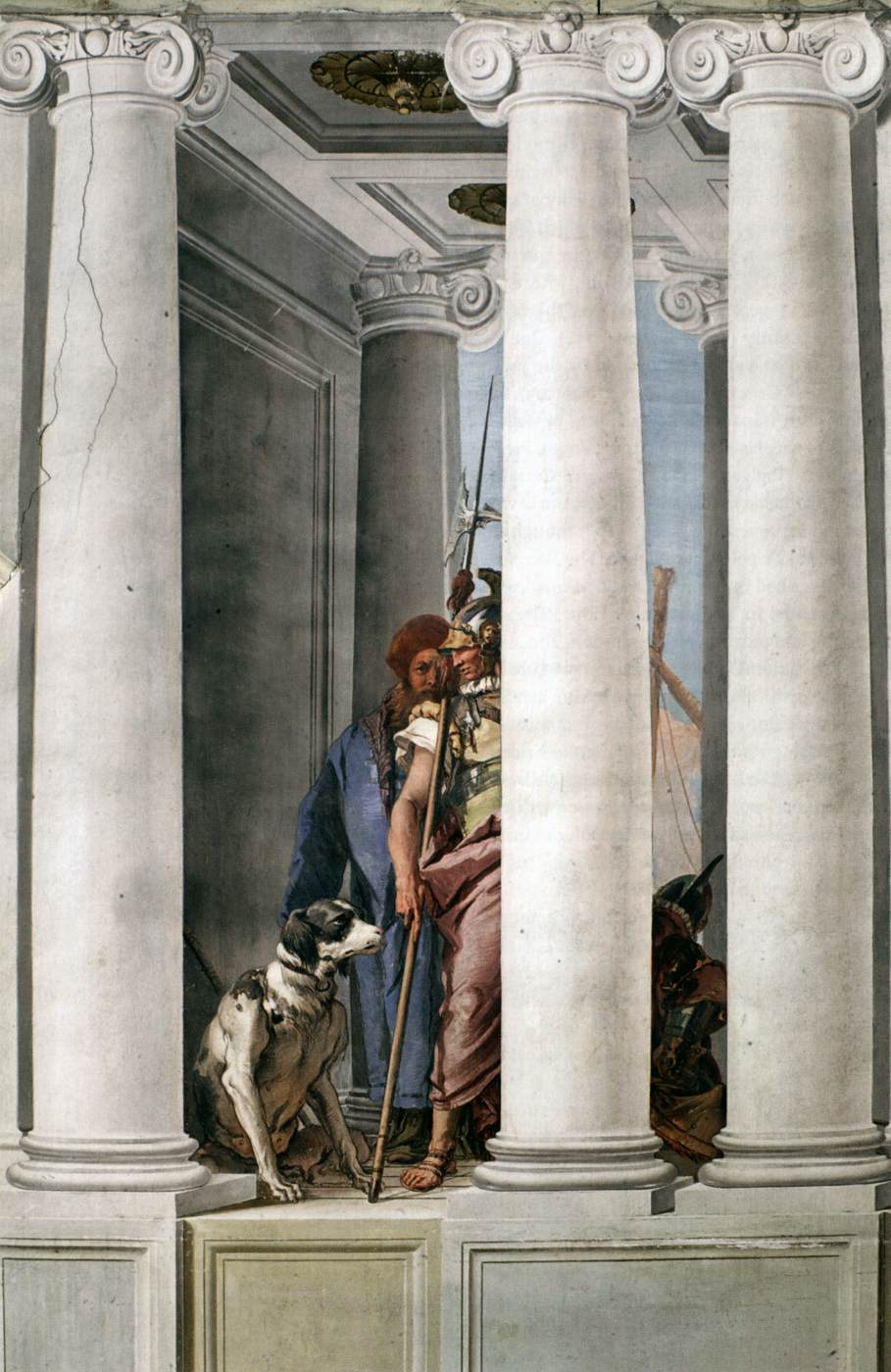 Soldiers between columns