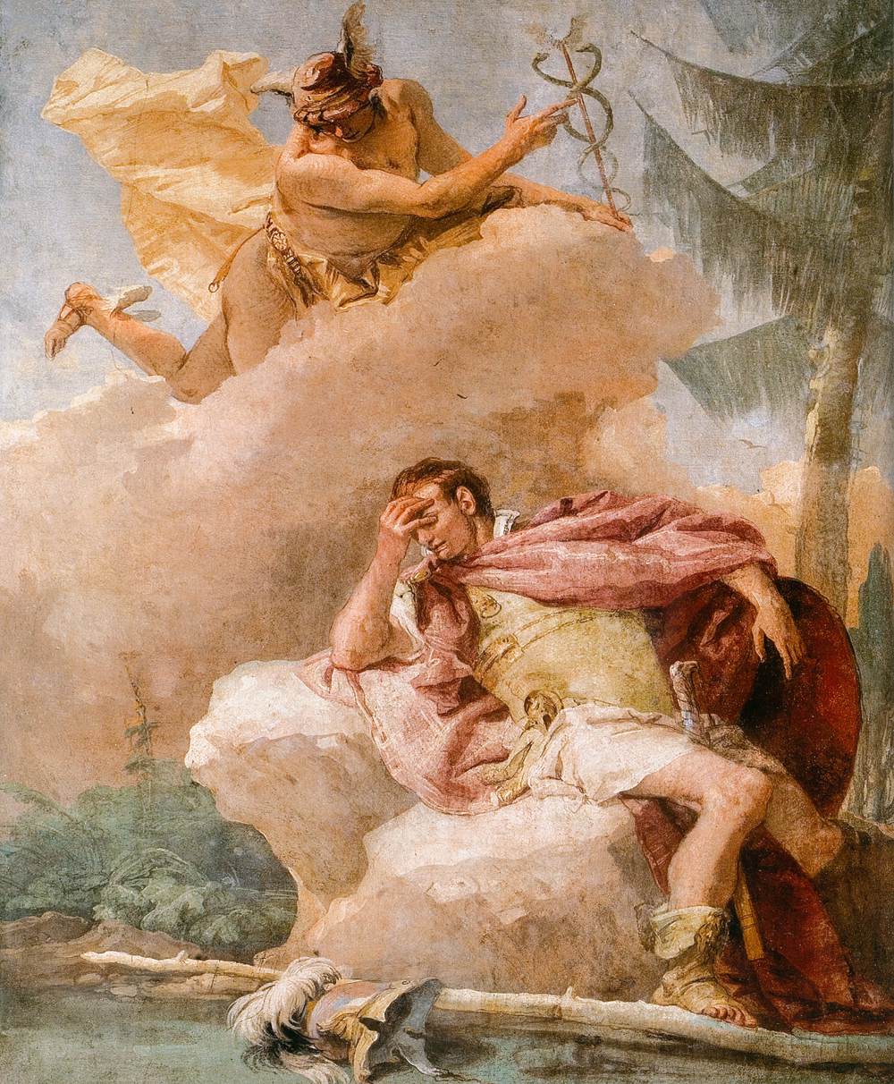 Mercury Appearing to Aeneas (detail)