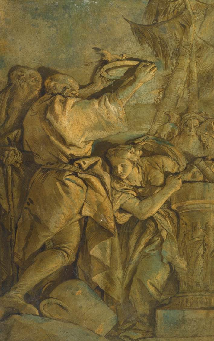 Classical Figures Conducting an Antique Rite