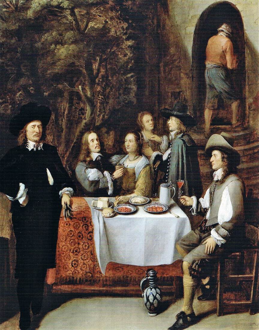 Elegant Company at a Table on a Terrace