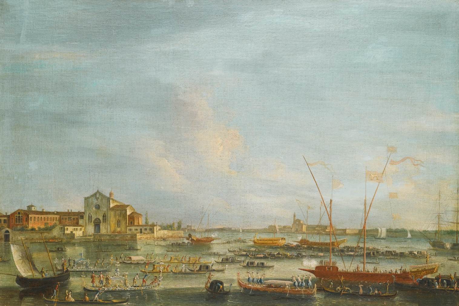 View of Sant'Elena and San Nicolò di Lido on Ascension Day, Venice
