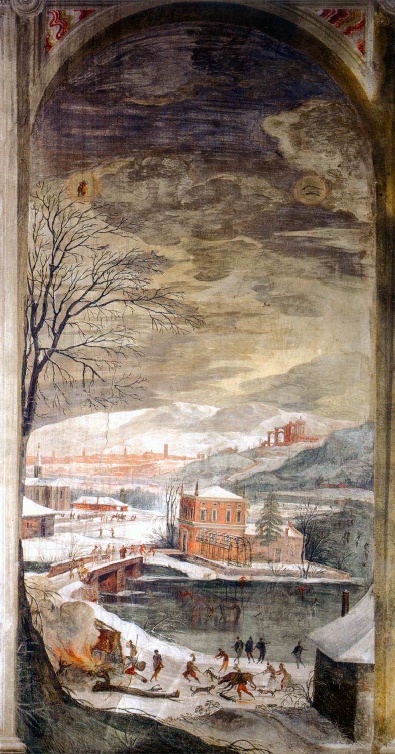 Winter Landscape under the Sign of Aquarius and Pisces