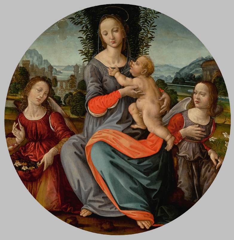 Virgin and Child in a Landscape, with Angels