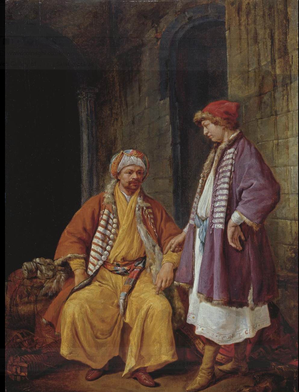 Two Oriental Merchants Conversing