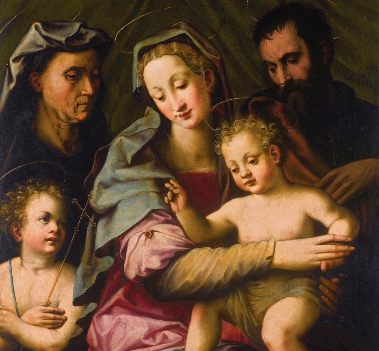 Holy Family with St Elizabeth and the Young St John the Baptist (detail)