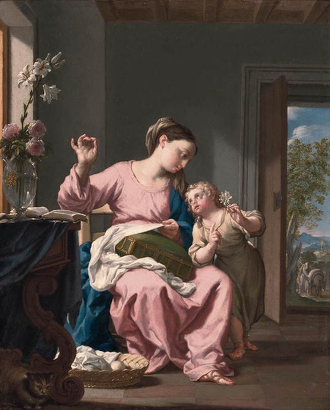 The Madonna Sewing with the Christ Child