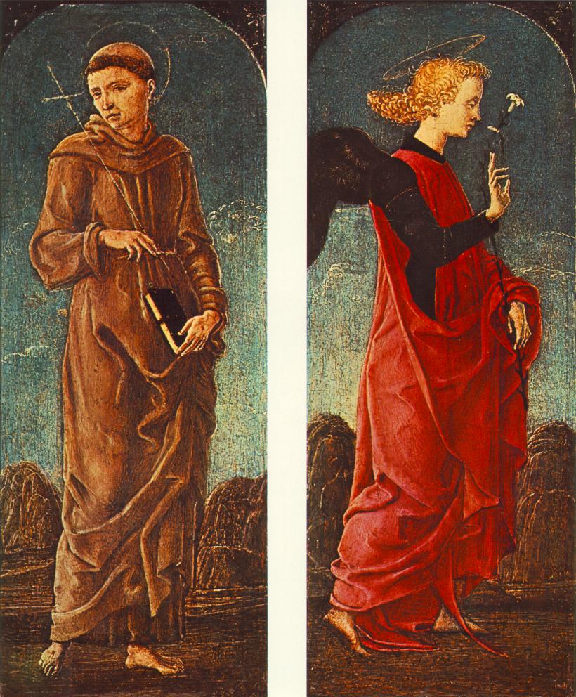 St Francis of Assisi and Announcing Angel (panels of a polyptych)