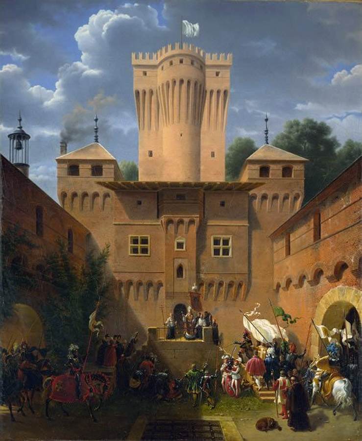 Crusaders Departing from the Castle of Wuflens, near the Lake of Geneva
