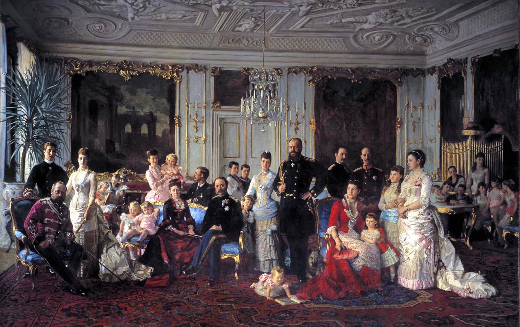 Christian IX of Denmark with His Large Family