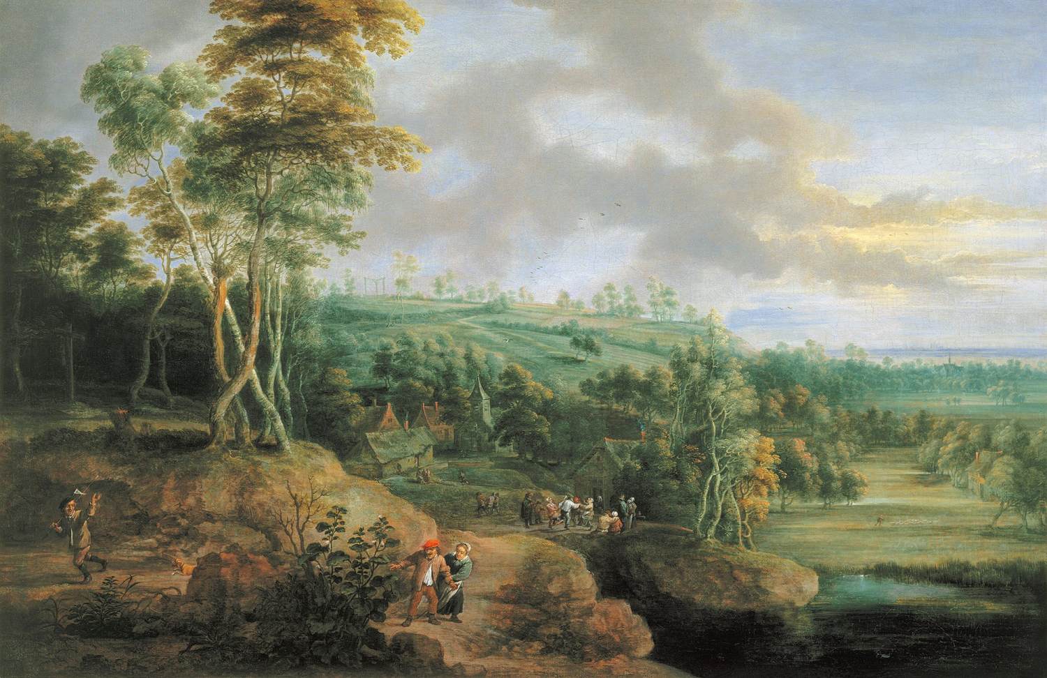 Landscape with Village Feast in the Background