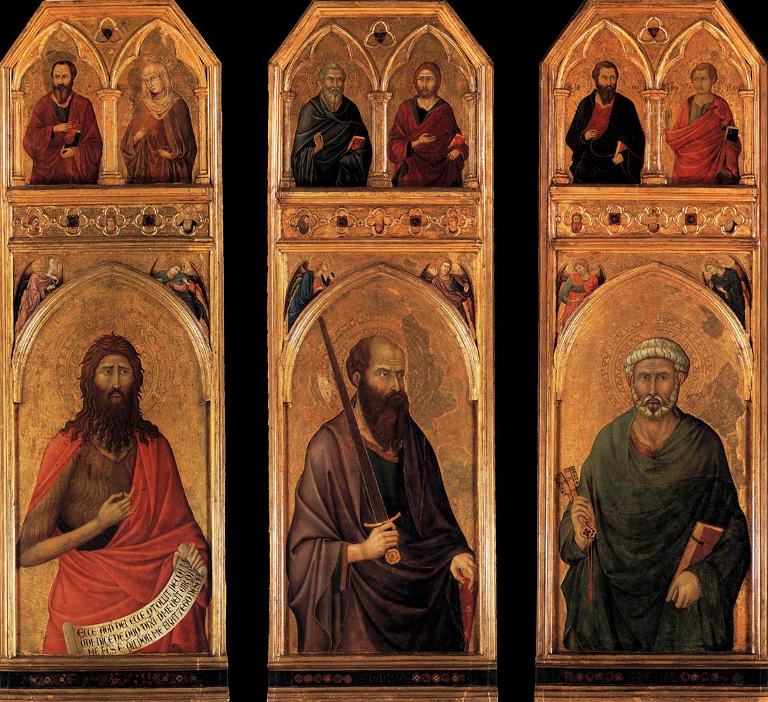 Three panels from the Santa Croce Altarpiece