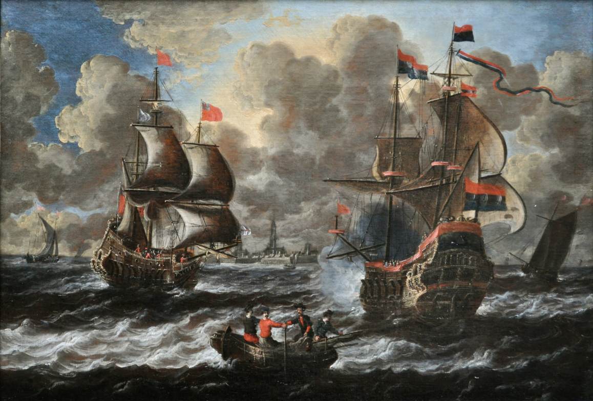 Ships in Front of a Harbour Town