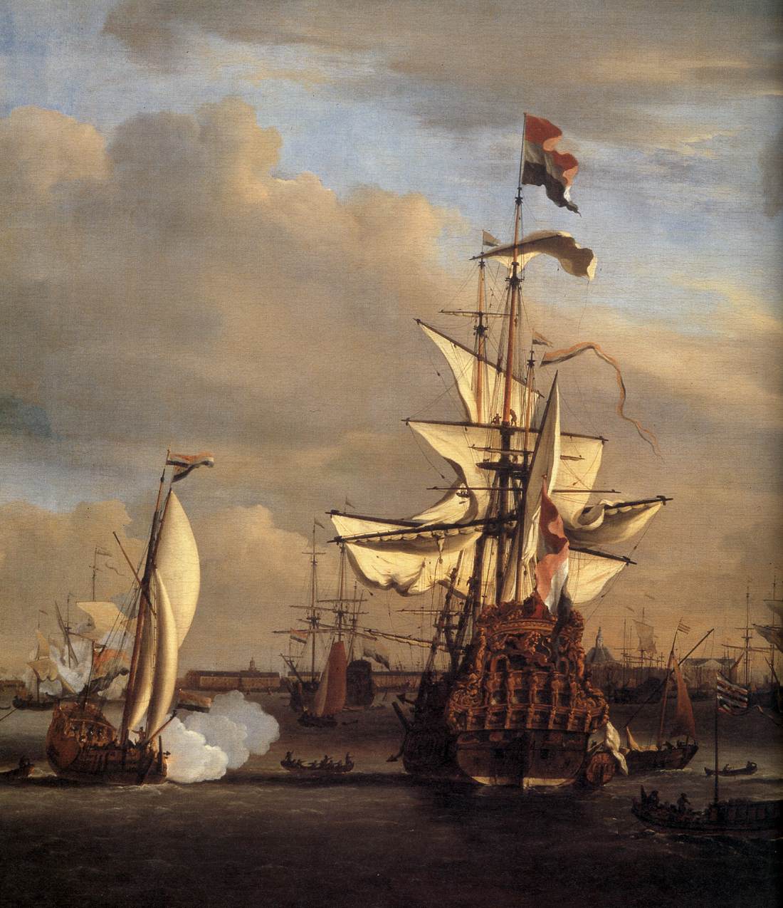 The "Gouden Leeuw" before Amsterdam (detail)