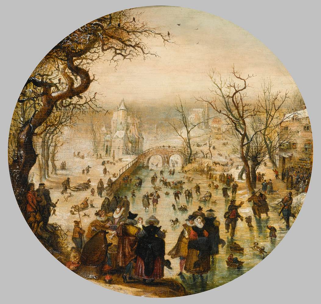 Winter Landscape with Elegant Figures