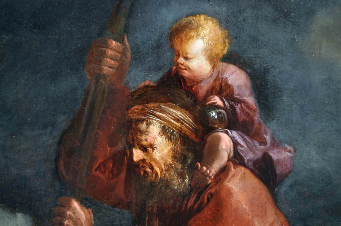 St Christopher Carrying the Christ Child (detail)