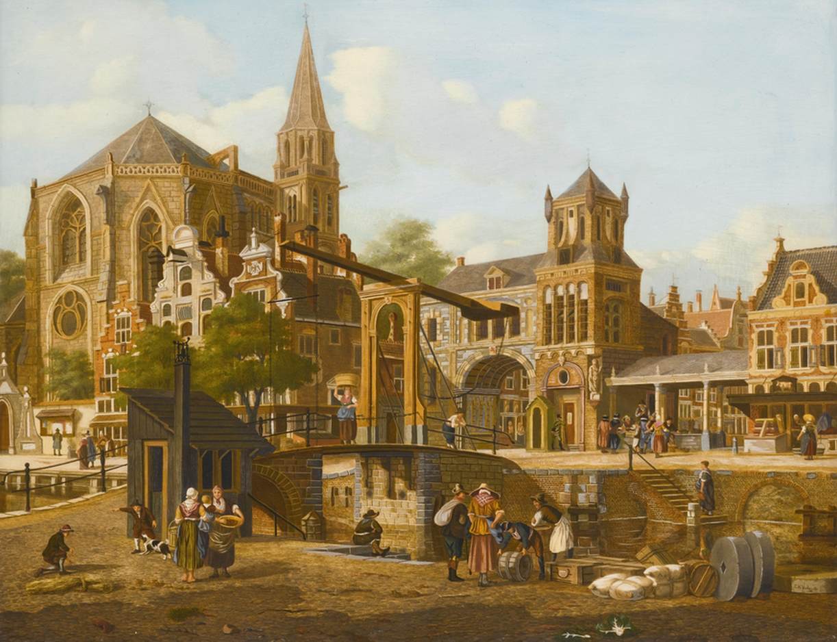 The Market Square and Cathedral in Utrecht