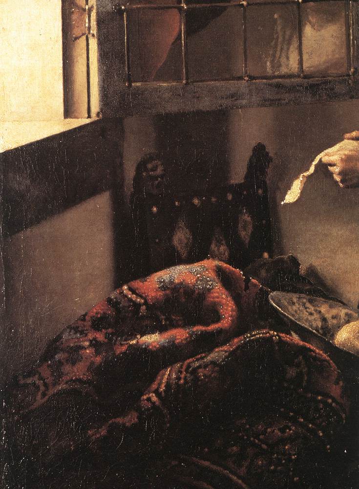 Girl Reading a Letter at an Open Window (detail)