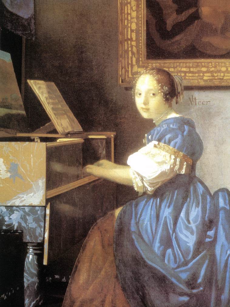 Lady Seated at a Virginal (detail)