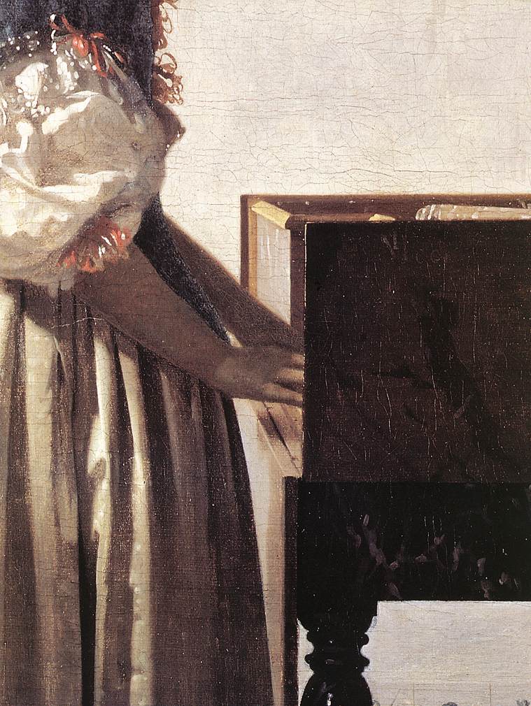 Lady Standing at a Virginal (detail)