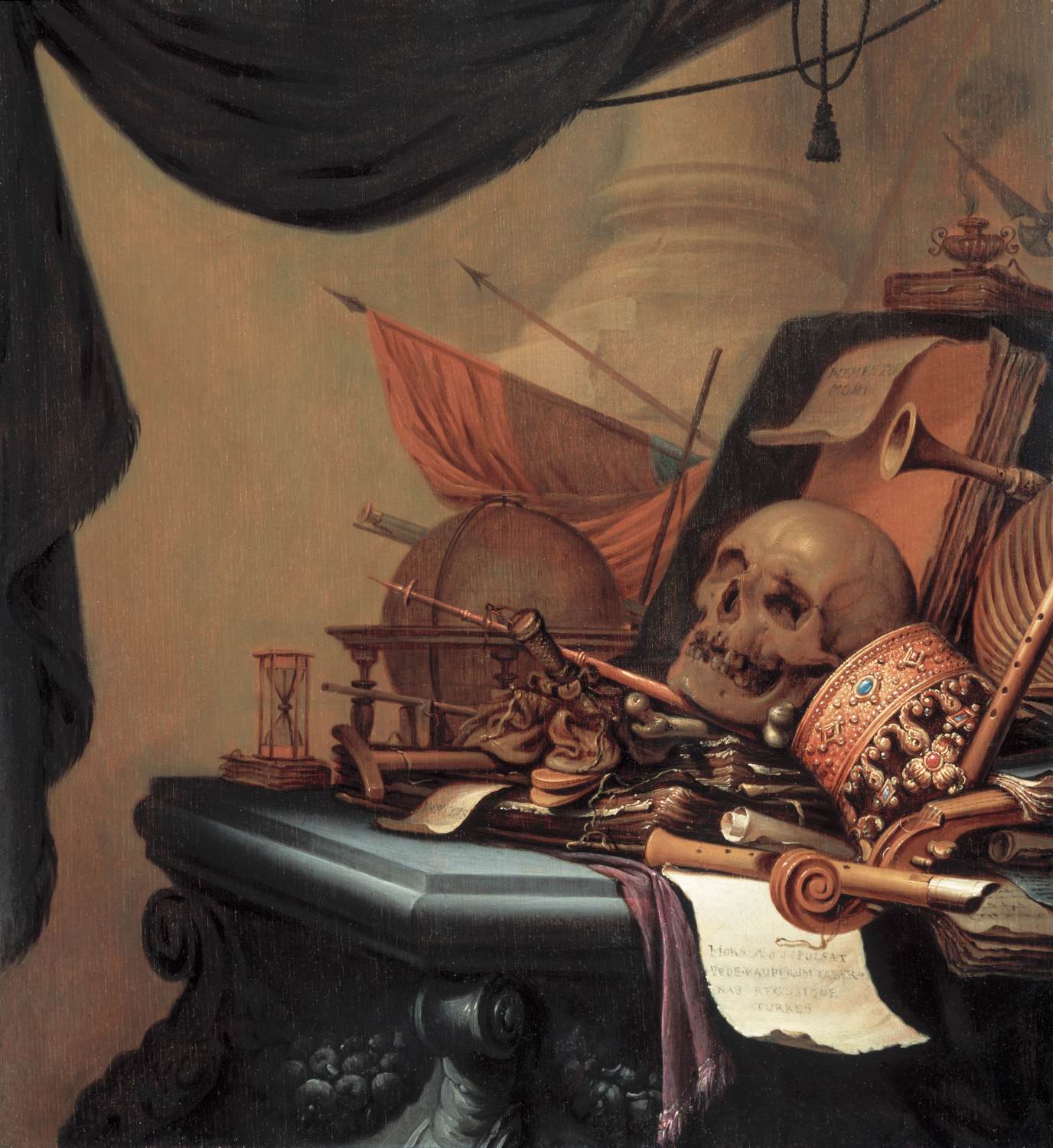 Vanitas Still-Life with a Lobed Table