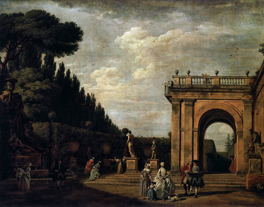 View in the Park of the Villa Ludovisi in Rome