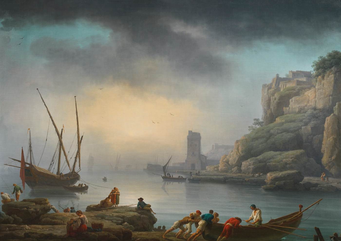 Italian Harbour Scene