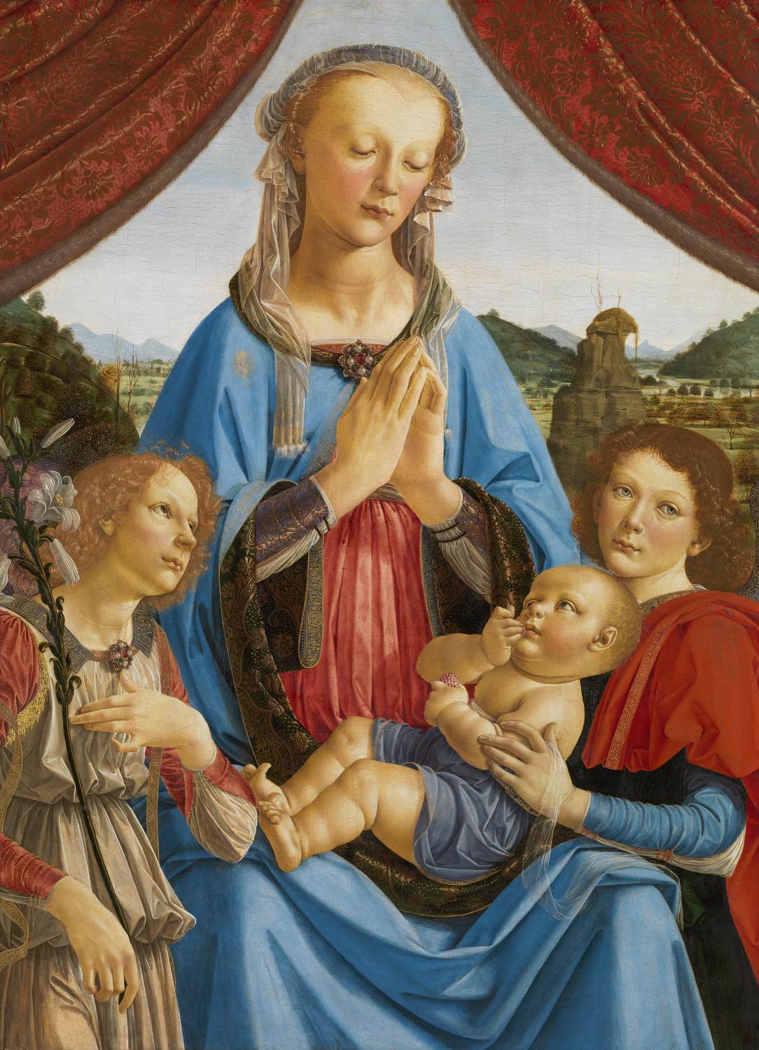 Virgin and Child with Two Angels
