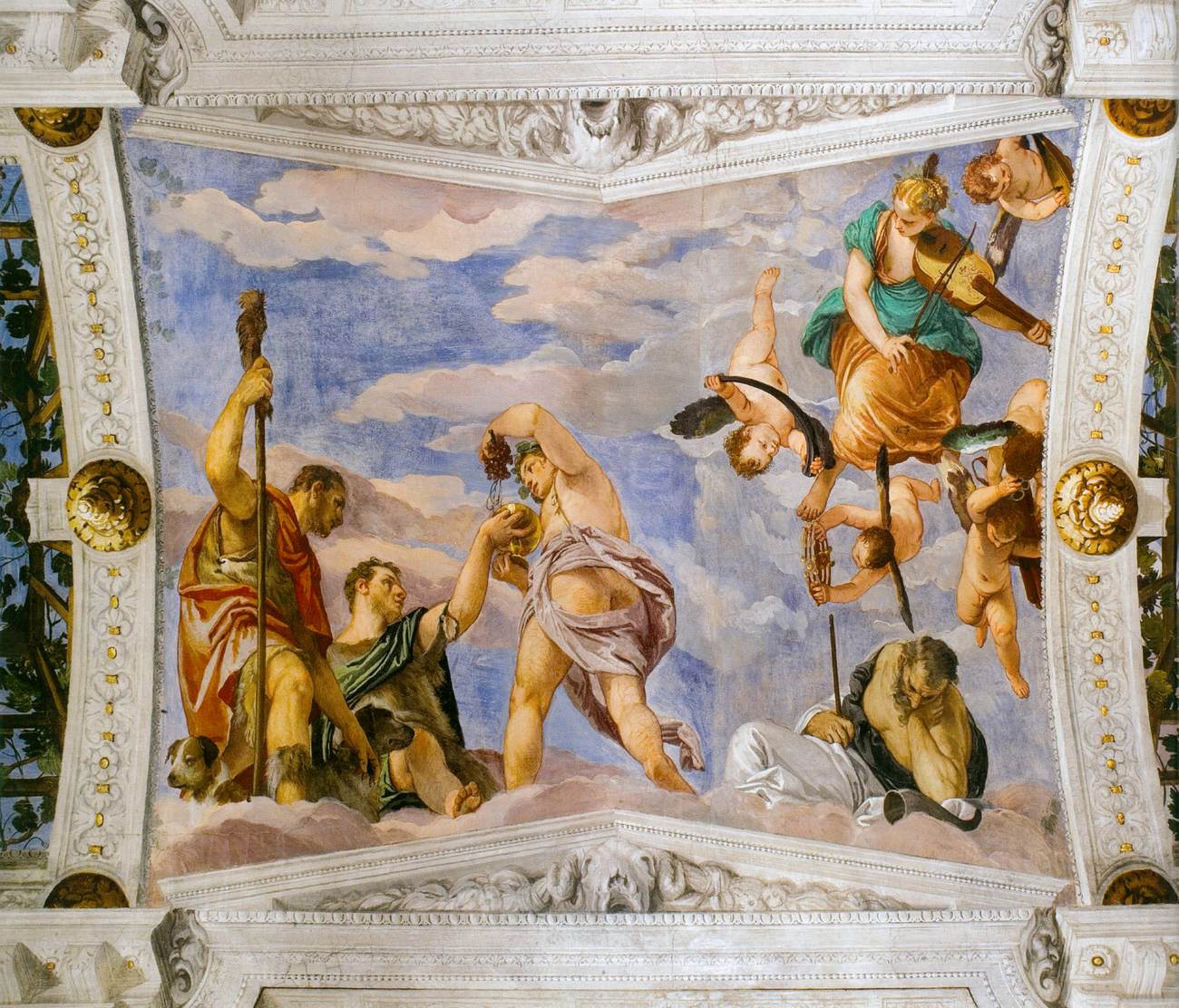 Bacchus, Vertumnus and Saturn