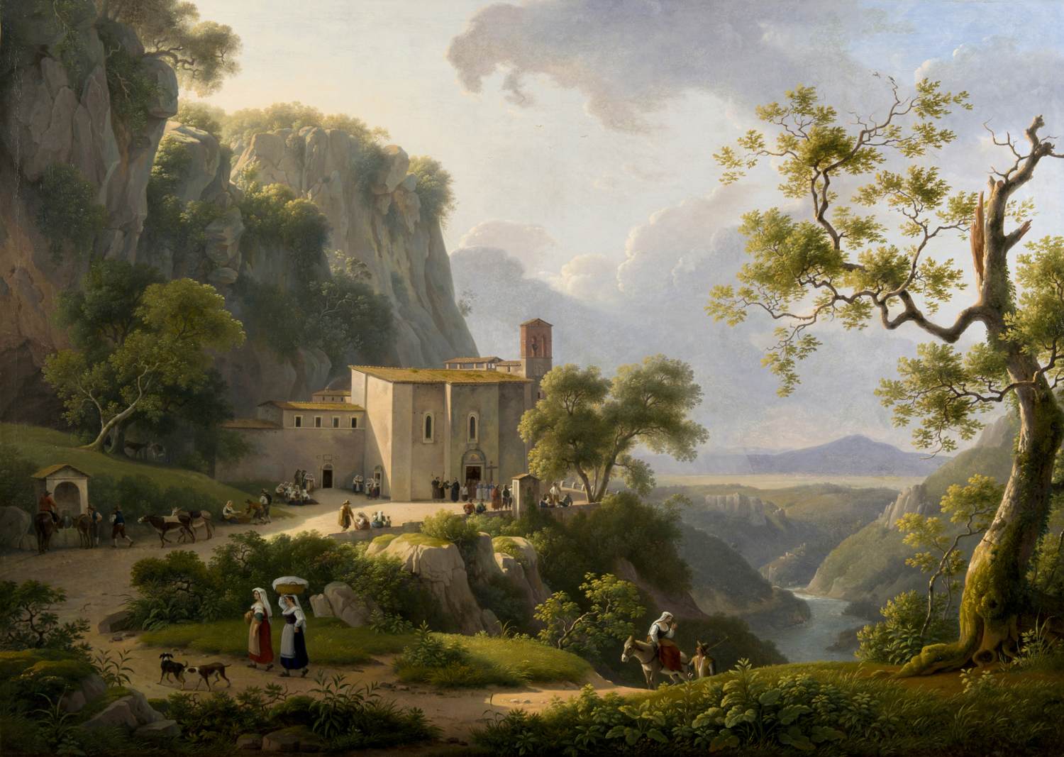 View of a Monastery in the Roman Countryside