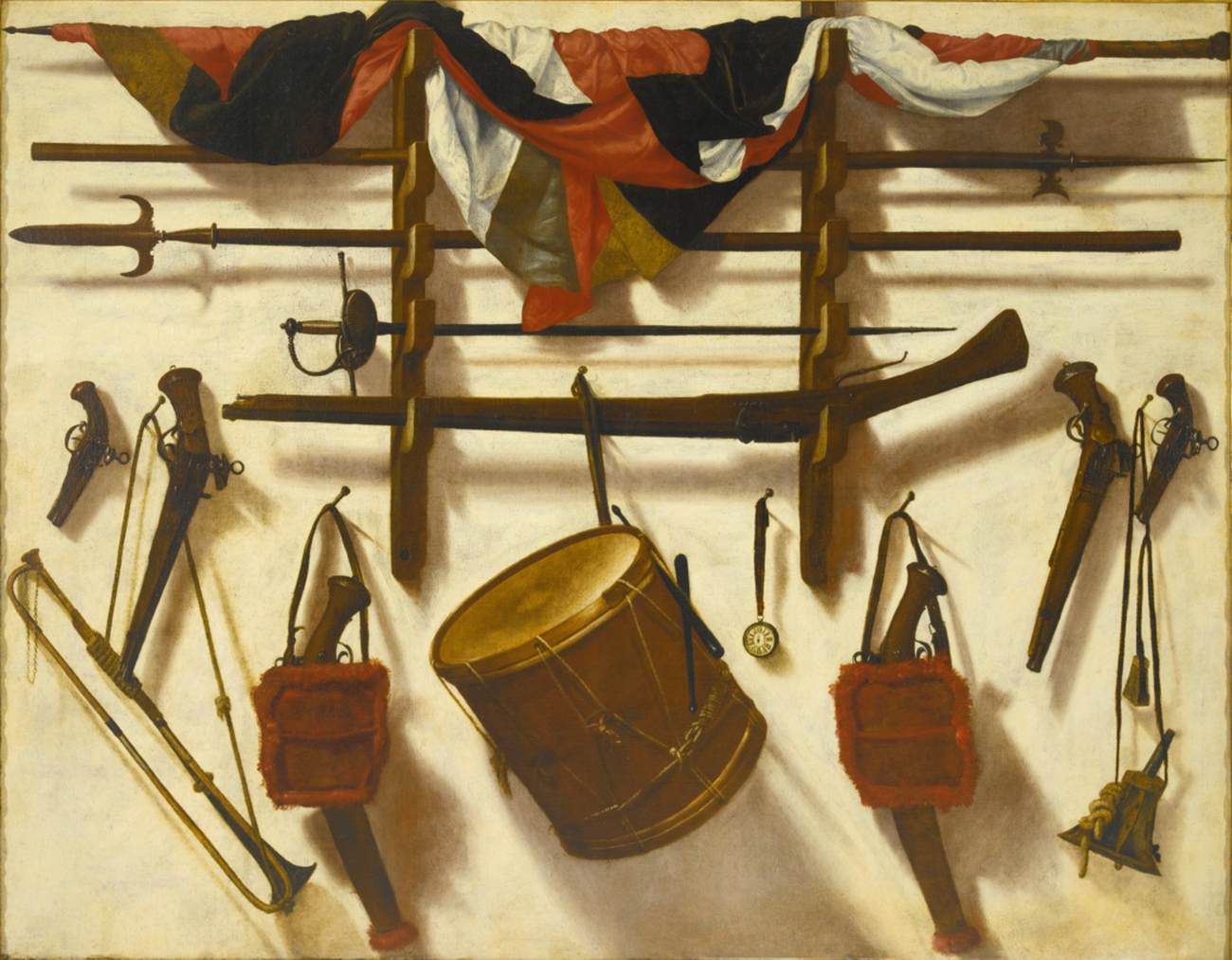 Trompe l'Oeil of a Gun Rack