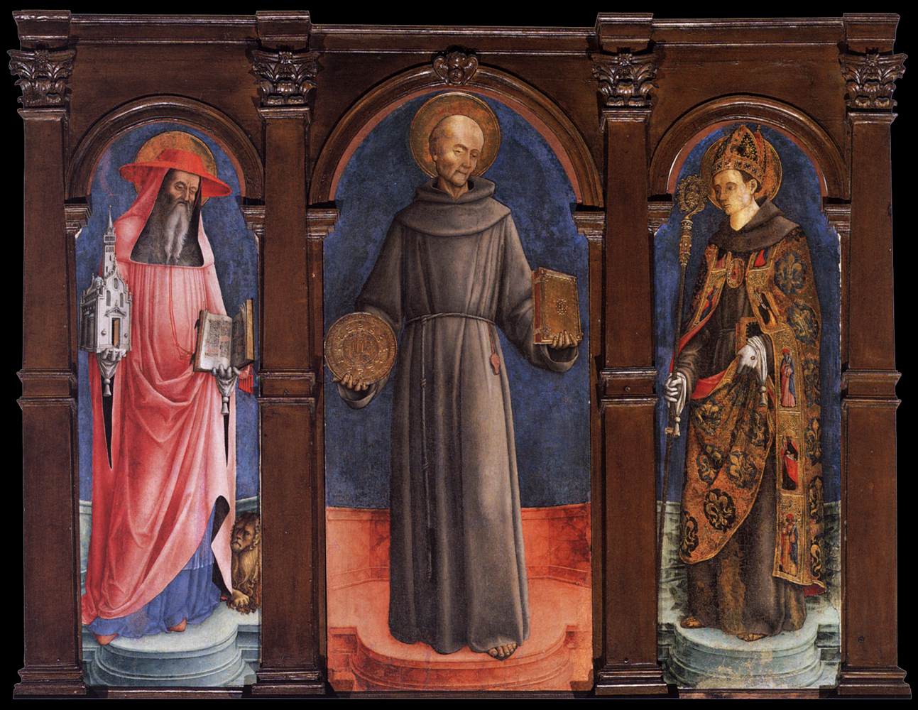 Sts Jerome, Bernardino of Siena, and Louis of Toulouse