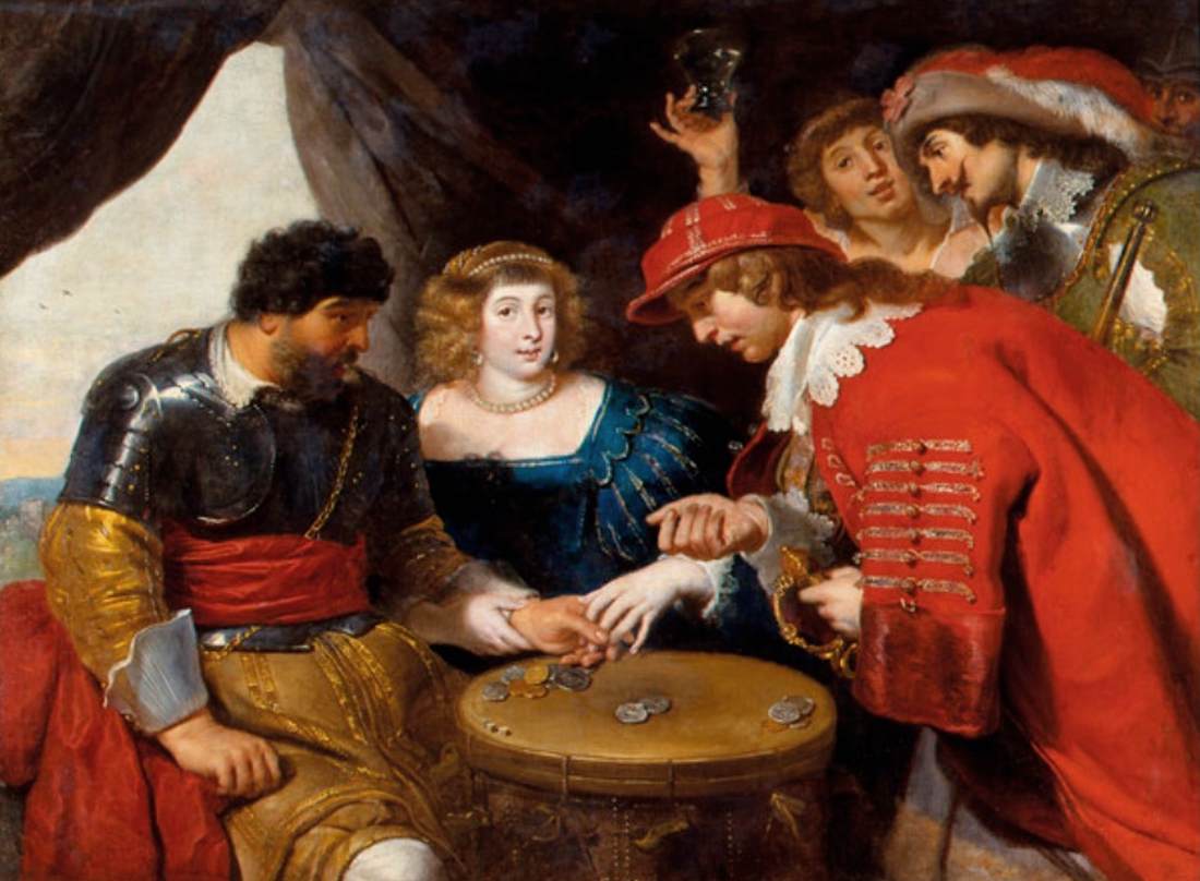 Players and Courtesans under a Tent