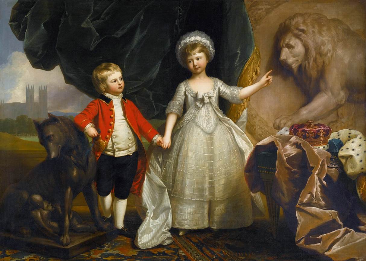 Portrait of Prince William and His Elder Sister, Princess Sophia