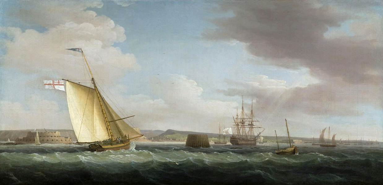 A Navy Yacht Flying the White Ensign