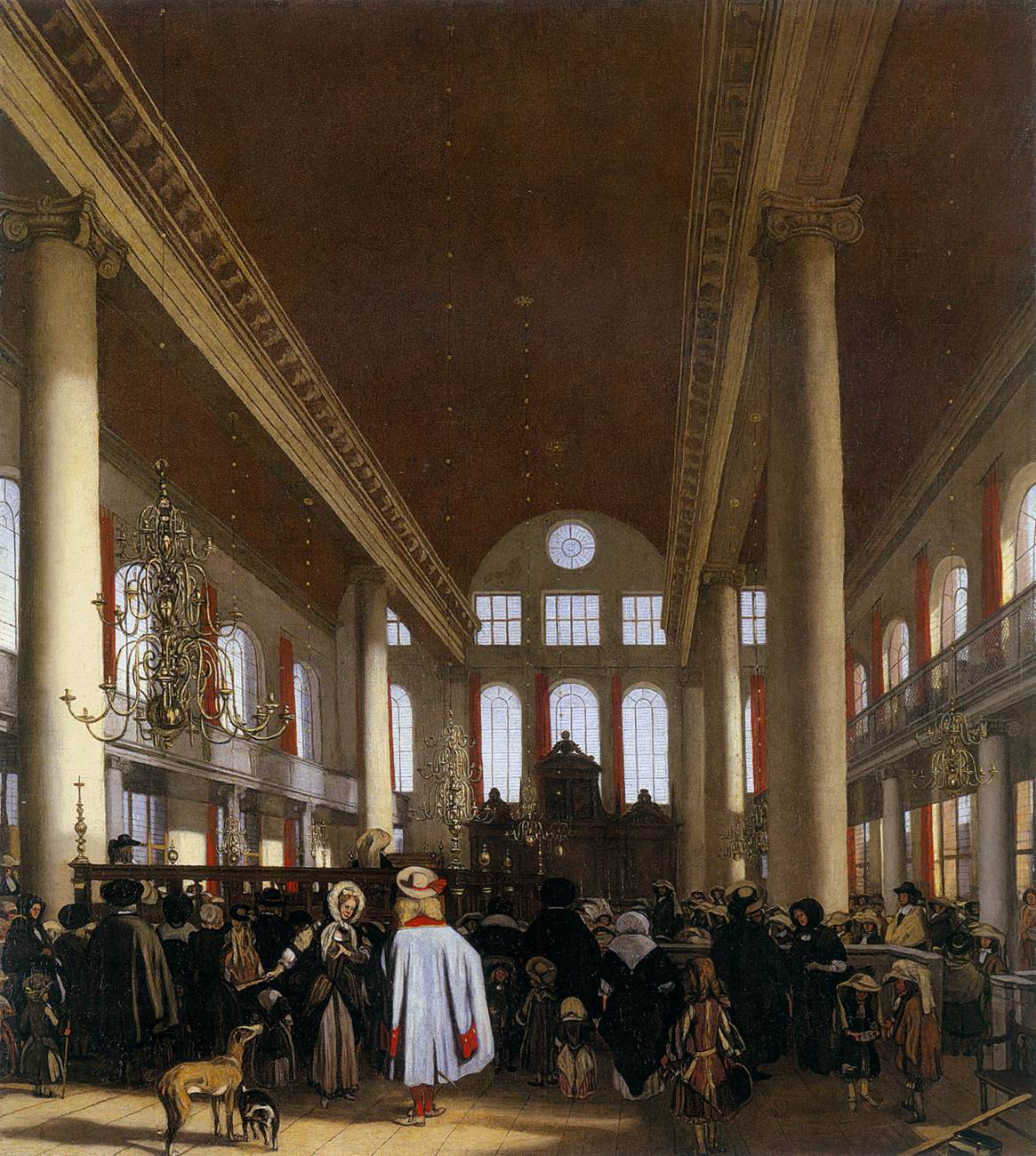 Interior of the Portuguese Synagogue in Amsterdam