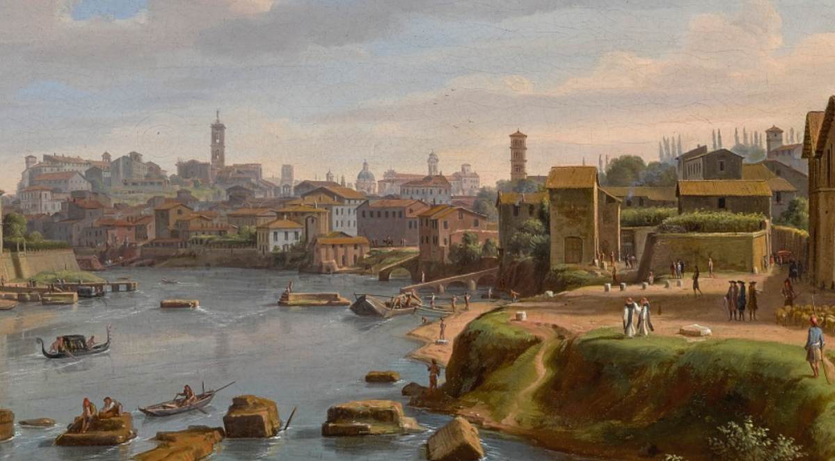 Rome: A View of the Port of Ripa Grande (detail)
