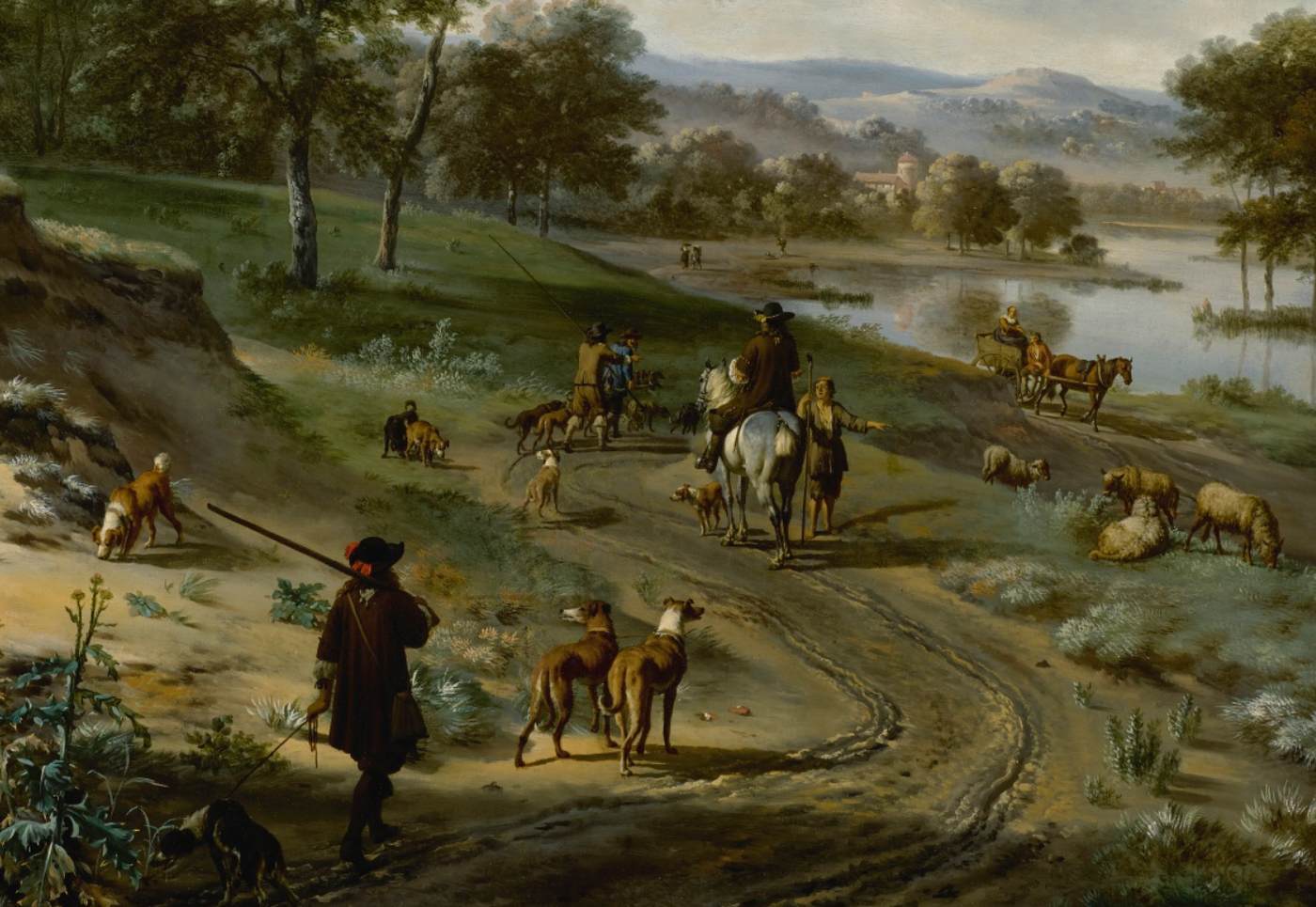 Wooded Evening Landscape (detail)