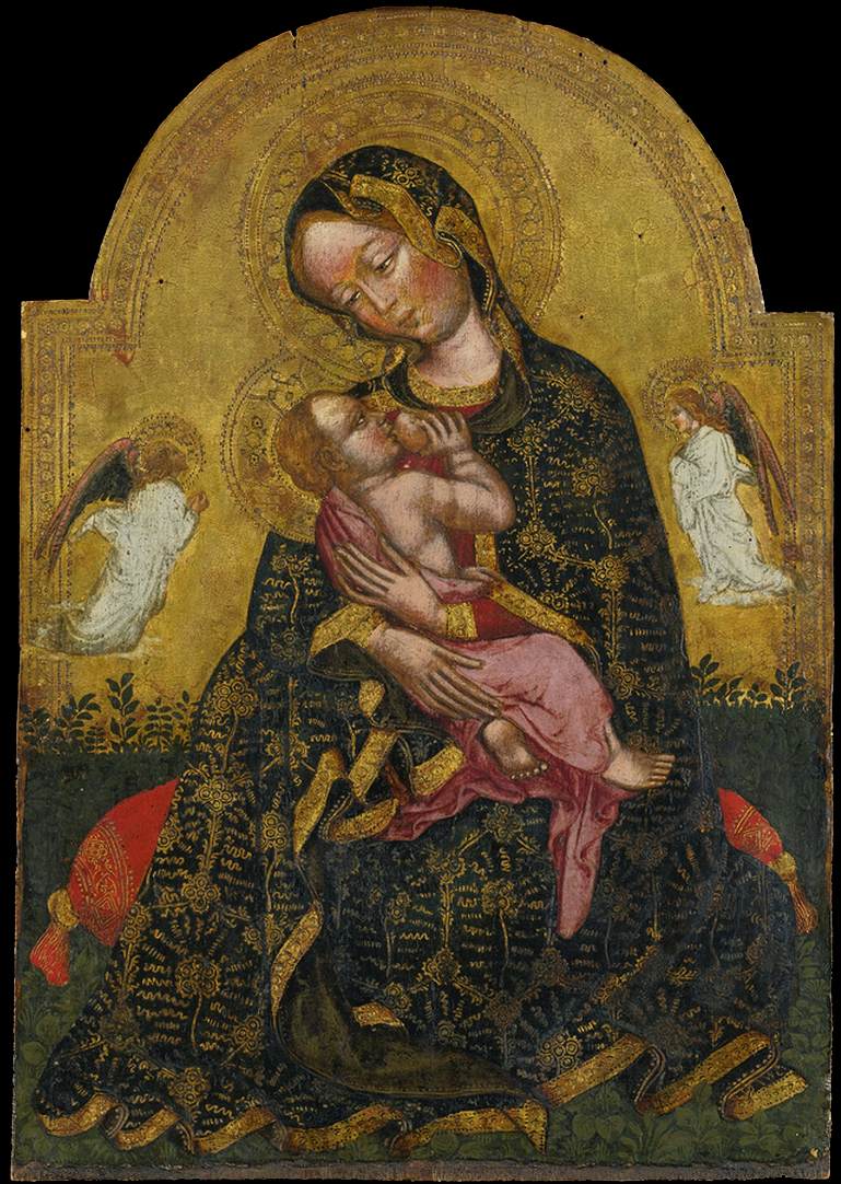 Madonna of Humility Flanked by Two Angels