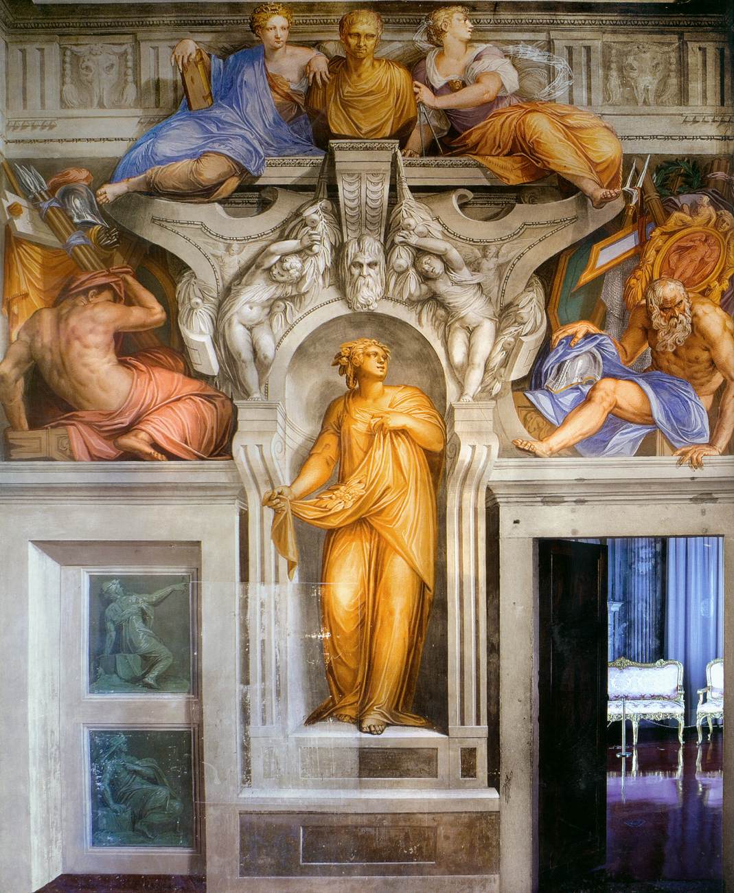 Frescoes in the Hall of the Arts (detail)