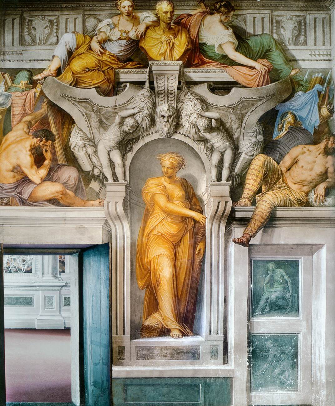 Frescoes in the Hall of the Arts (detail)