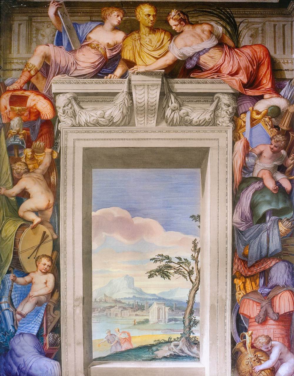Frescoes in the Hall of the Arts (detail)