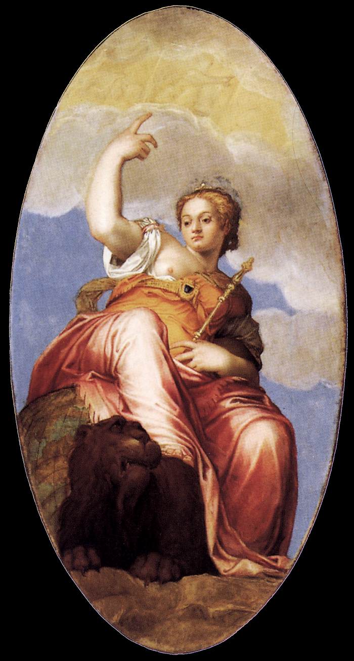 Venice Seated upon the Globe and upon a Lion