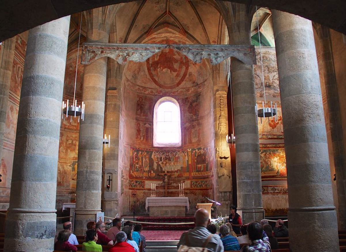 View of the frescoes