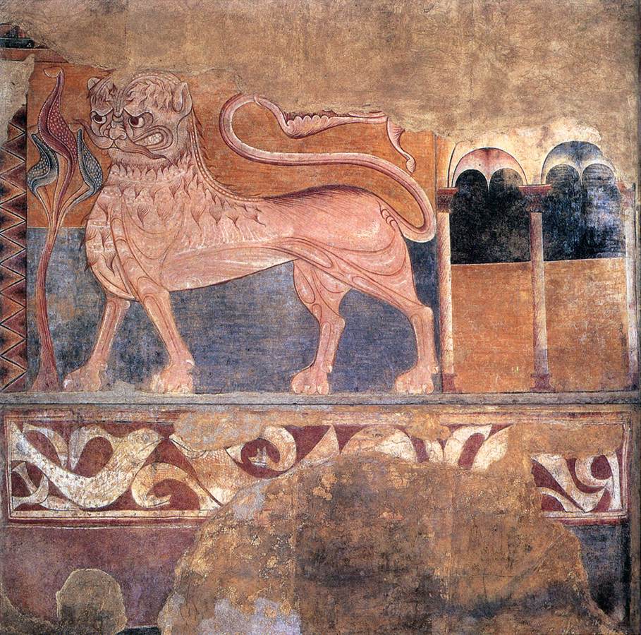 Lion wall painting